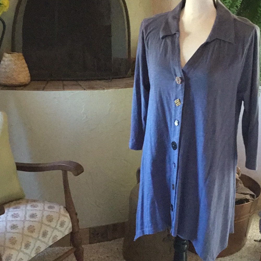 NWOT Soft Surroundings Handkerchief Hemline Top